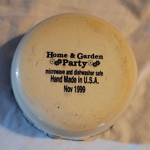 Home & Garden Party Ltd Stoneware Chip Tray and Dip Bowl 1999  Made in USA 2 pc - Picture 6 of 6